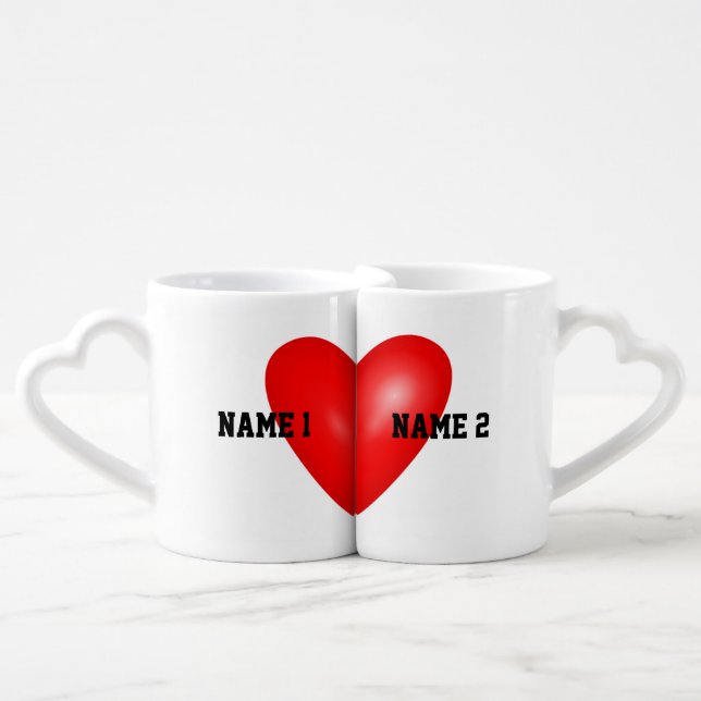 His and Hers Lovers Coffee Mug Set (Front Nesting)