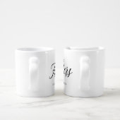 His and Hers Modern Script Couple Mug Set (Handle)