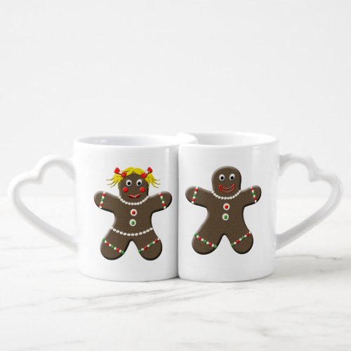 His And Hers Mr And Mrs Gingerbread Cookies Coffee Mug Set