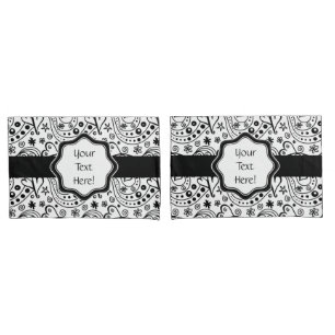 His And Hers Personalized Hearts Love Pattern Pillow Case