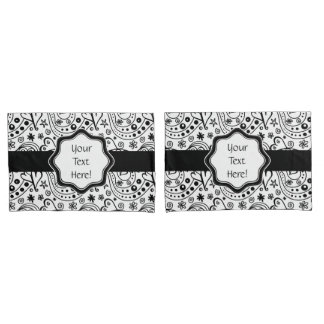 His And Hers Personalized Hearts Love Pattern Pillow Case