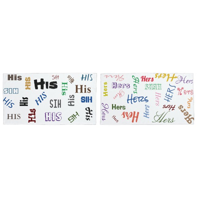 His and Hers Pillowcase (Front-Set)