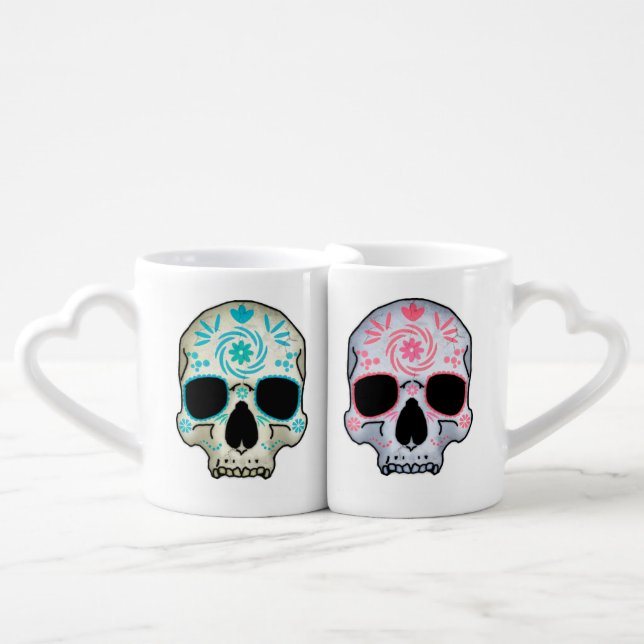 His and Hers Skull Mugs (Front Nesting)