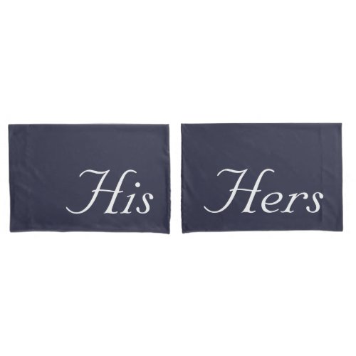 HIS AND HERS TYPOGRAPHY PAIR OF PILLOWCASES