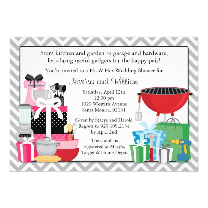 His and Hers Wedding Shower Invitation