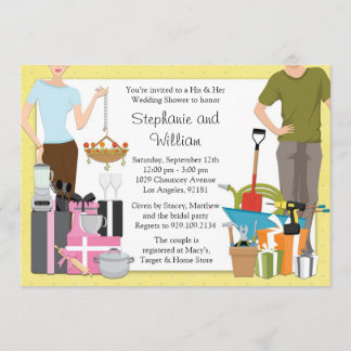 His and Hers Wedding Shower Invitation