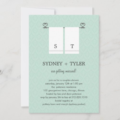 His and Hers Wedding Shower Invitation (Blue)