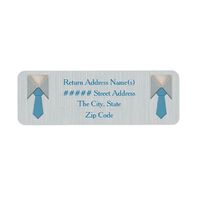 His and His Blue Oxford Pinstripe Label (Front)