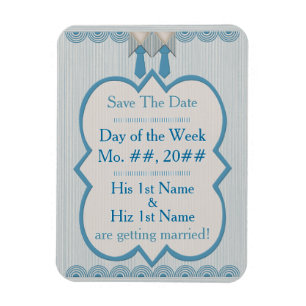 His and His Blue Oxford Pinstripe Magnet