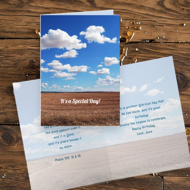 His Birthday Scripture Days of Man Card (Creator Uploaded)