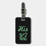 His Black And Green Luggage Tag at Zazzle