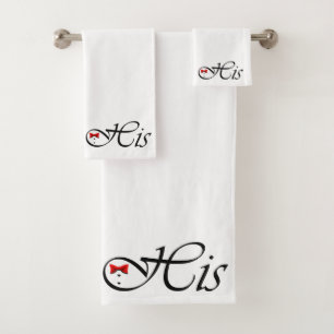 His Bowtie Bath Towel Set