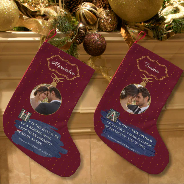 His Christmas Photo Stocking