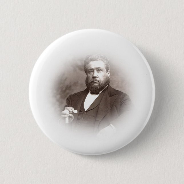 His creed was Christ crucified. Button (Front)