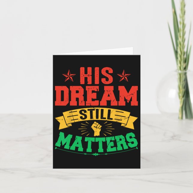 His Dream Still Problems Mlk  Card (Front)