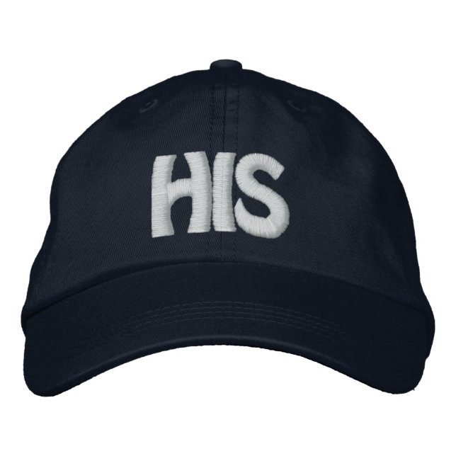 HIS EMBROIDERED BASEBALL CAP (Front)