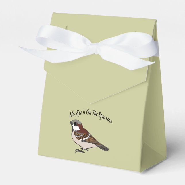 His eye is on the Sparrow Favor Boxes (Front Side)