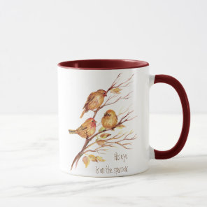His eye is on the Sparrow, Inspiration, Bird Mug