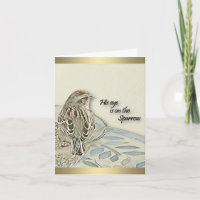 His Eye is on the Sparrow - Sympathy Card
