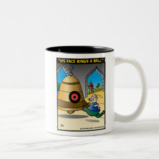 "His Face Rings A Bell" Two-Tone Coffee Mug