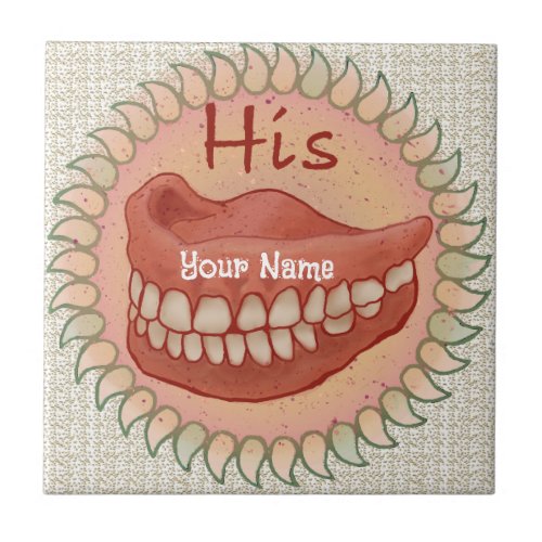 His False Teeth Ceramic Tile