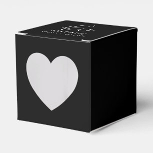 His Favorite Custom Elegant Monochrome Wedding  Favor Boxes