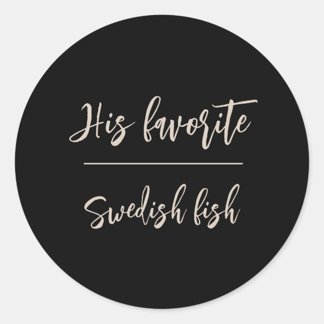 His Favorite Groom Candy Favor Wedding Stickers (Front)