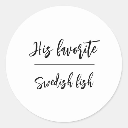 His Favorite Groom Candy Favor Wedding Stickers
