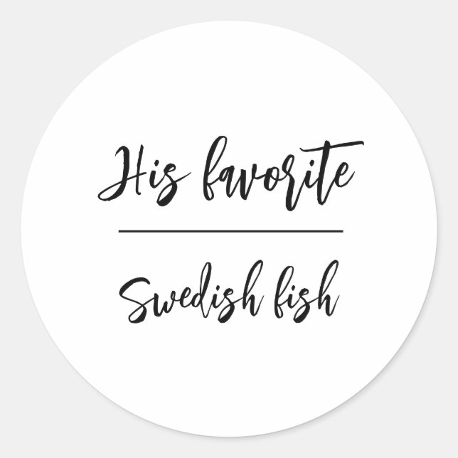 His Favorite Groom Candy Favor Wedding Stickers (Front)