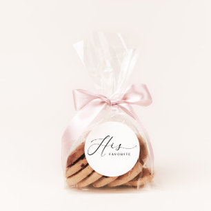 His Favorite Party Favor Stickers w Script Font