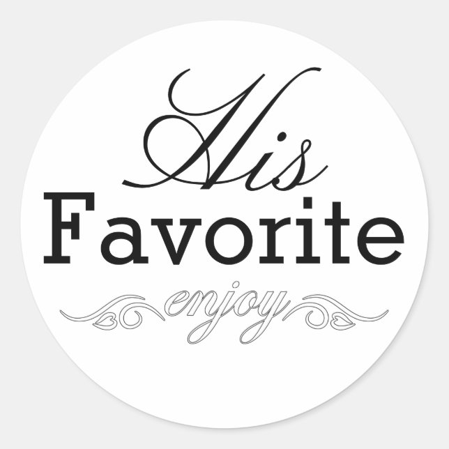 His Favorite Treat Stickers (Front)