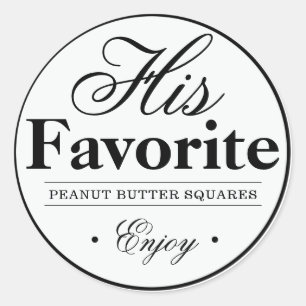 "His Favorite" Wedding Favor Sticker