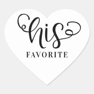 His favorite Wedding  Heart Sticker