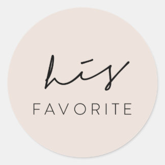 his favorite wedding welcome bag treats sticker