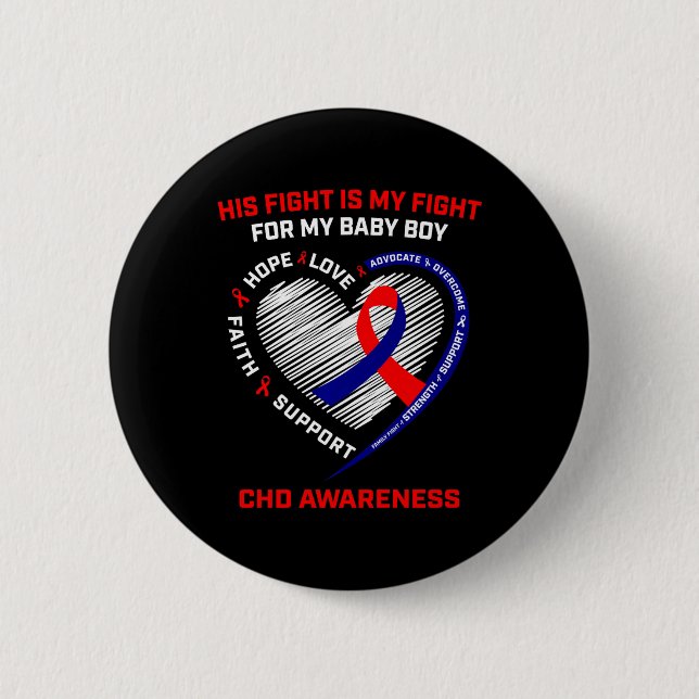 His Fight Ba1  Button (Front)