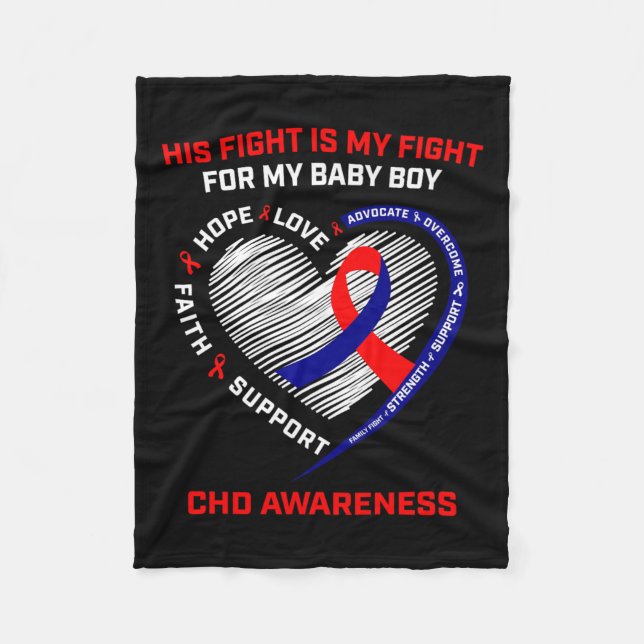 His Fight Ba1  Fleece Blanket (Front)
