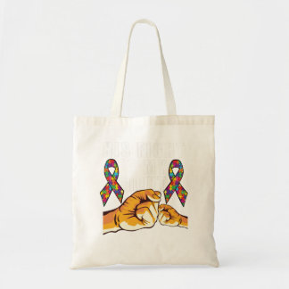 His Fight Is My Fight Autism Awareness and Support Tote Bag