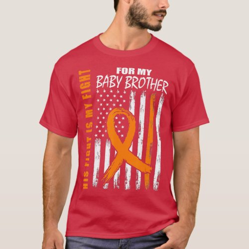 His Fight Is My Fight Baby Brother Leukemia Awaren T_Shirt