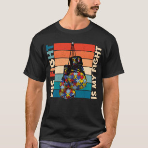 His Fight Is My Fight Boxing Glove Vintage Autism T-Shirt