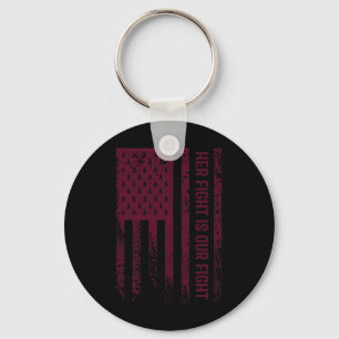 His Fight Is My Fight Brain Aneurysm Awareness 2 Keychain