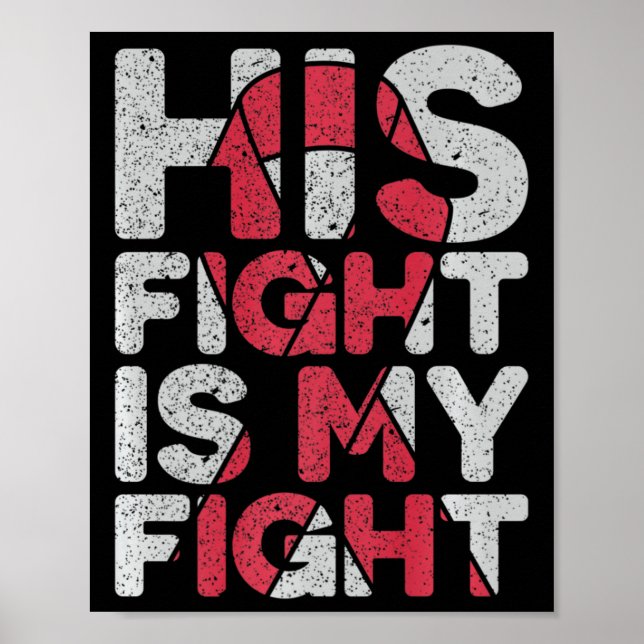 His Fight is My Fight Brain Aneurysm Support  Poster (Front)