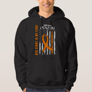 His Fight Is My Fight Cousin Leukemia Awareness Fl Hoodie