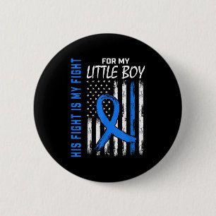 His Fight Is My Fight Diabetes Awareness Shirt Lit Button