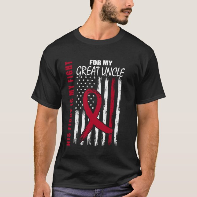 His Fight Is My Fight Great Uncle Multiple Myeloma T-Shirt (Front)
