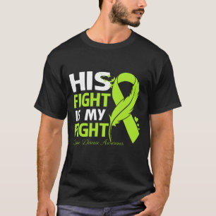 His Fight Is My Fight LYME DISEASE AWARENESS Feath T-Shirt