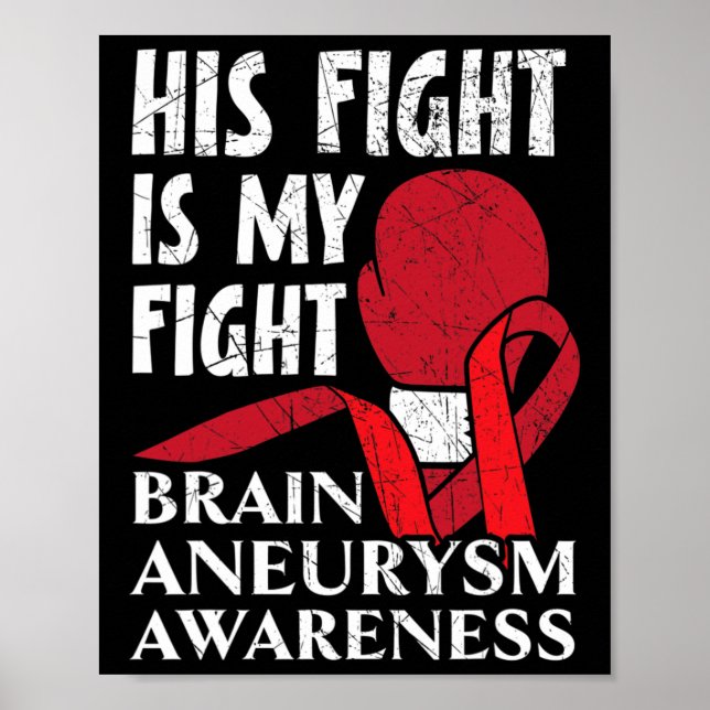 His Fight Is My Fight Medical Condition Aneurysm A Poster (Front)