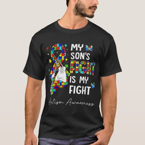 His Fight Is My Fight My Son Autism Awareness Supp T_Shirt