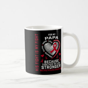 His Fight Is My Fight Papa Multiple Myeloma Awaren Coffee Mug