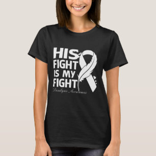 His Fight Is My Fight PARALYSIS AWARENESS Feather T-Shirt