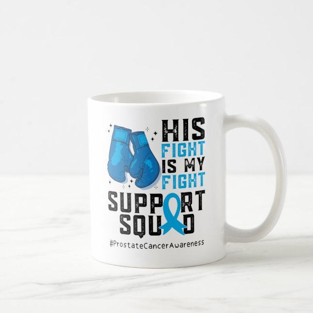 His Fight Is My Fight Prostate Cancer Awareness Coffee Mug (Right)